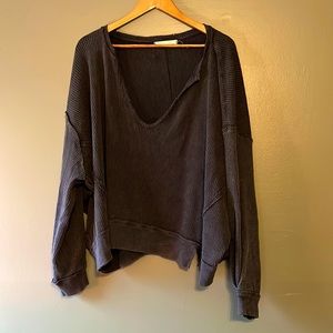 We the Free Free People Oversized waffle shirt